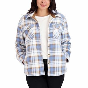 Sage Plush Shirt Jacket/ Shacket